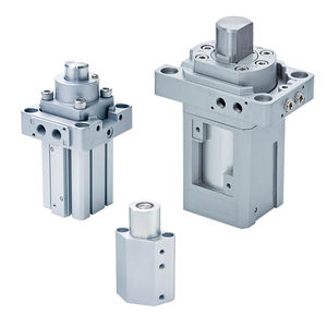 stopper cylinder / pneumatic / double-acting / with spring return
