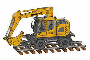 medium excavator / wheel / for construction / diesel