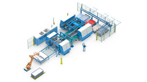 electric swivel folding machine / sheet metal / for cabinet door / for blank feeding