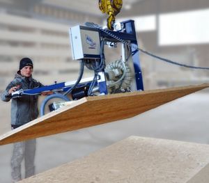 wooden sheet vacuum lifting device / horizontal / pivoting