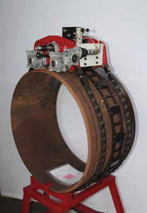 metal cutting machine / rotary blade / chamfering / for pipe ends