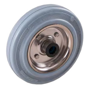 wheel with solid tire / rubber / stainless steel