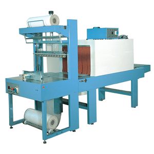 semi-automatic sleeve wrapping machine / bottle / with shrink tunnel