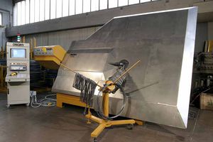 electro-hydraulic bending machine / concrete reinforcement / precision