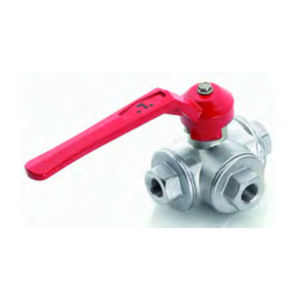 ball valve / lever / for hot water / nickel-plated brass