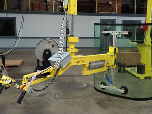 sheet metal vacuum lifting device / glass plate / pneumatic / pivoting