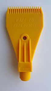 spraying nozzle / flat spray / for compressed air / plastic