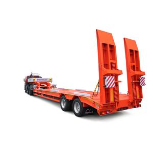 flatbed semi-trailer / gooseneck / 2-axle / low-loaders