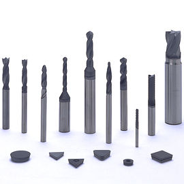 end mill milling cutter / solid / drilling / CVD