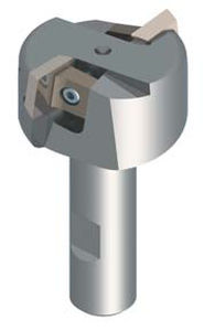 shell-end milling cutter / insert / for aluminum / 2-flute
