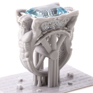 polymer 3D printing resin / gray / industrial