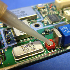polyurethane adhesive / two-component / electrically-conductive / industrial