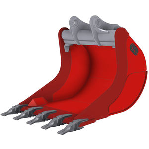 standard tooth bucket / for excavators / for stone