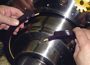 V-ring seal / rod / polymer / for rotating shaft