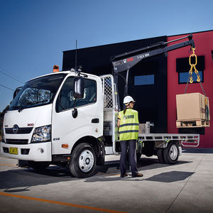 truck-mounted crane / folding / lifting / for industrial applications