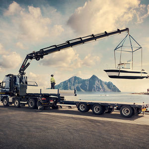 truck-mounted crane / boom / folding / harbor