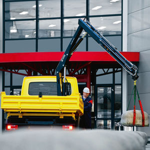 truck-mounted crane / light / compact / swing-arm