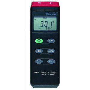 thermocouple thermometer / digital / portable / dual-channel