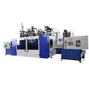 extrusion blow molding machine / for bottles / twin-station / 2-cavity