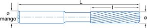 HSS reamer / solid