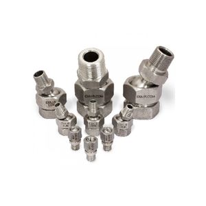 screw-in fitting / straight / pneumatic / stainless steel