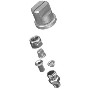spraying nozzle / flat spray / stainless steel / brass