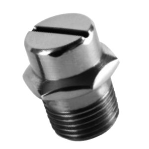 high-pressure nozzle / spraying / flat spray / for liquids