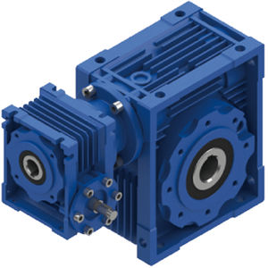 worm gear reducer / perpendicular / high-efficiency / compact