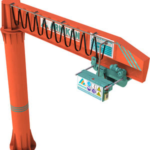 pillar jib crane / ergonomic / with winch / full rotation