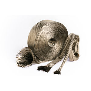 basalt fiber sleeve / thermal protection / braided / for cables
