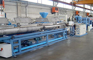 pipe extrusion line / for PP / for PVC / for HDPE