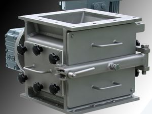 double-roll crusher / stationary / horizontal-shaft