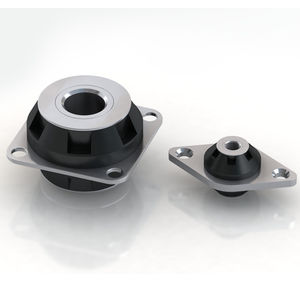 round anti-vibration mount / metal / rubber / machine
