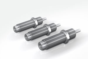 shock absorber / pneumatic / stainless steel / self-compensating