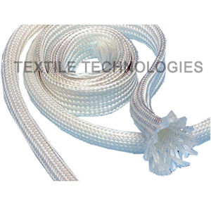 fiberglass fabric sleeve / thermal protection / braided / for cables