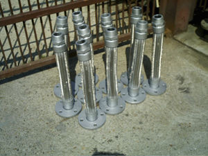 chemical product hose / for petrochemical applications / stainless steel / braided
