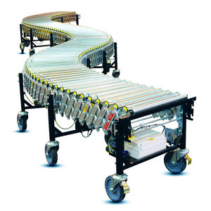 flexible conveyor / driven roller / mobile / for packaging lines
