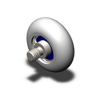 bearing wheel type roller / steel / polyurethane
