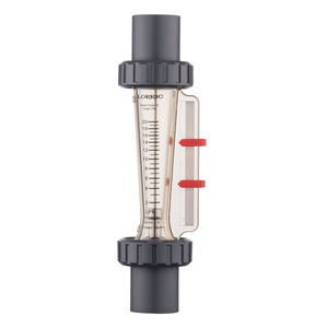 variable-area flow meter / for liquids / with indicator / plastic tube