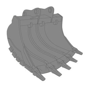 standard tooth bucket / for excavators / for stone