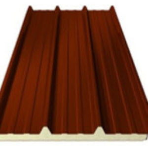 polyurethane core sandwich panel / steel facing / for facades