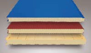 polyurethane core sandwich panel / steel facing / cladding