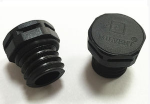 threaded end cap / cylindrical / plastic / protective