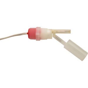broken finger float level switch / for liquids / plastic / side-mount