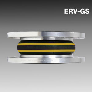 rubber pipe expansion joint / round / flange / for water