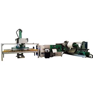 steel cut-to-length cutting line / guillotine / sheet metal / stacking