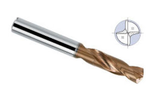 solid drill bit / multi-purpose / carbide / high-performance