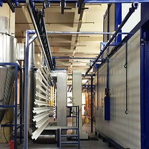 automatic powder coating line