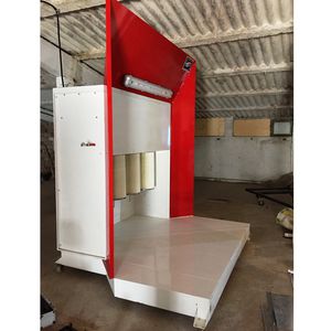 open powder coating booth / cartridge filter / manual