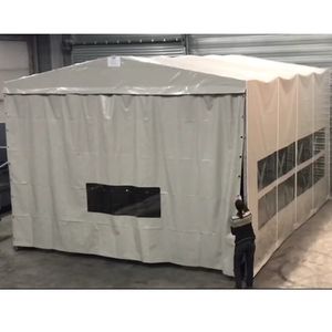 open spray booth / enclosed / dry filter / wet paint